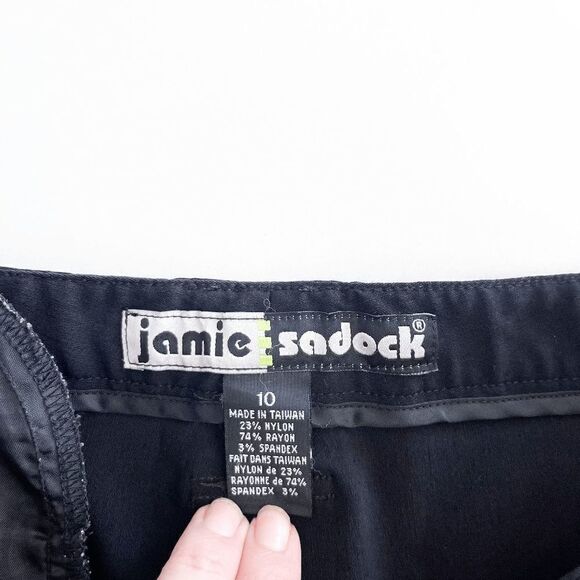 Jamie Sadock Womens Golf Straight Leg Pants Zippered Pockets Black Size 10 - Picture 3 of 7